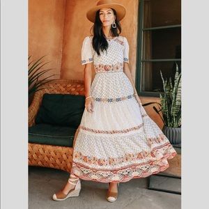 Bohme - Spanish embroidered maxi dress NWT
